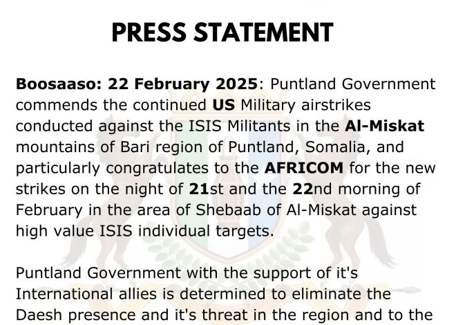 PRESS STATEMENT